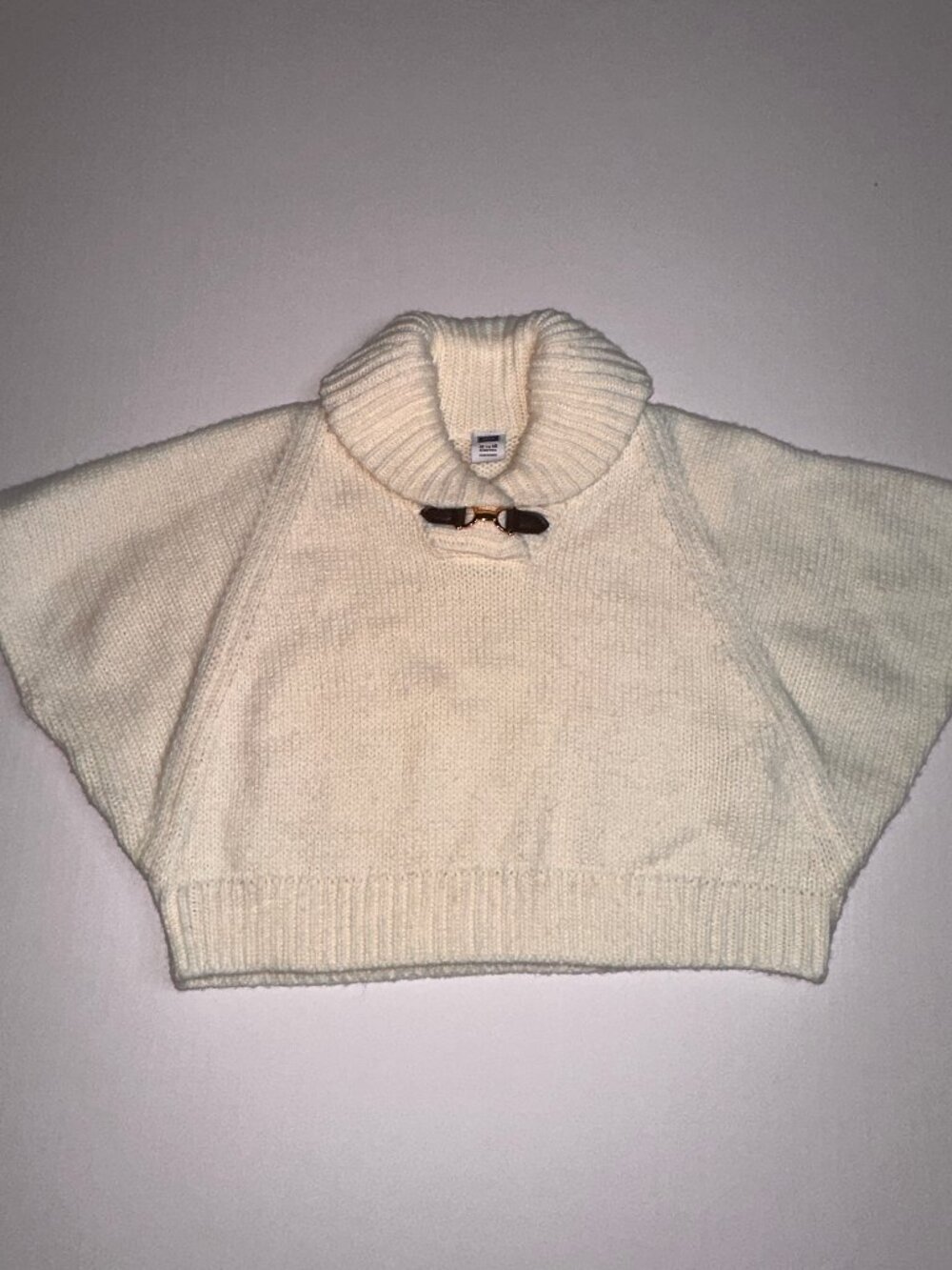 Janie and Jack ENGLISH RIDER 12-18 Months SWEATER PONCHO Equestrian cream #716